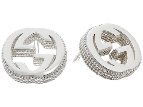 gucci stud earrings|gucci interlocking gg earrings.